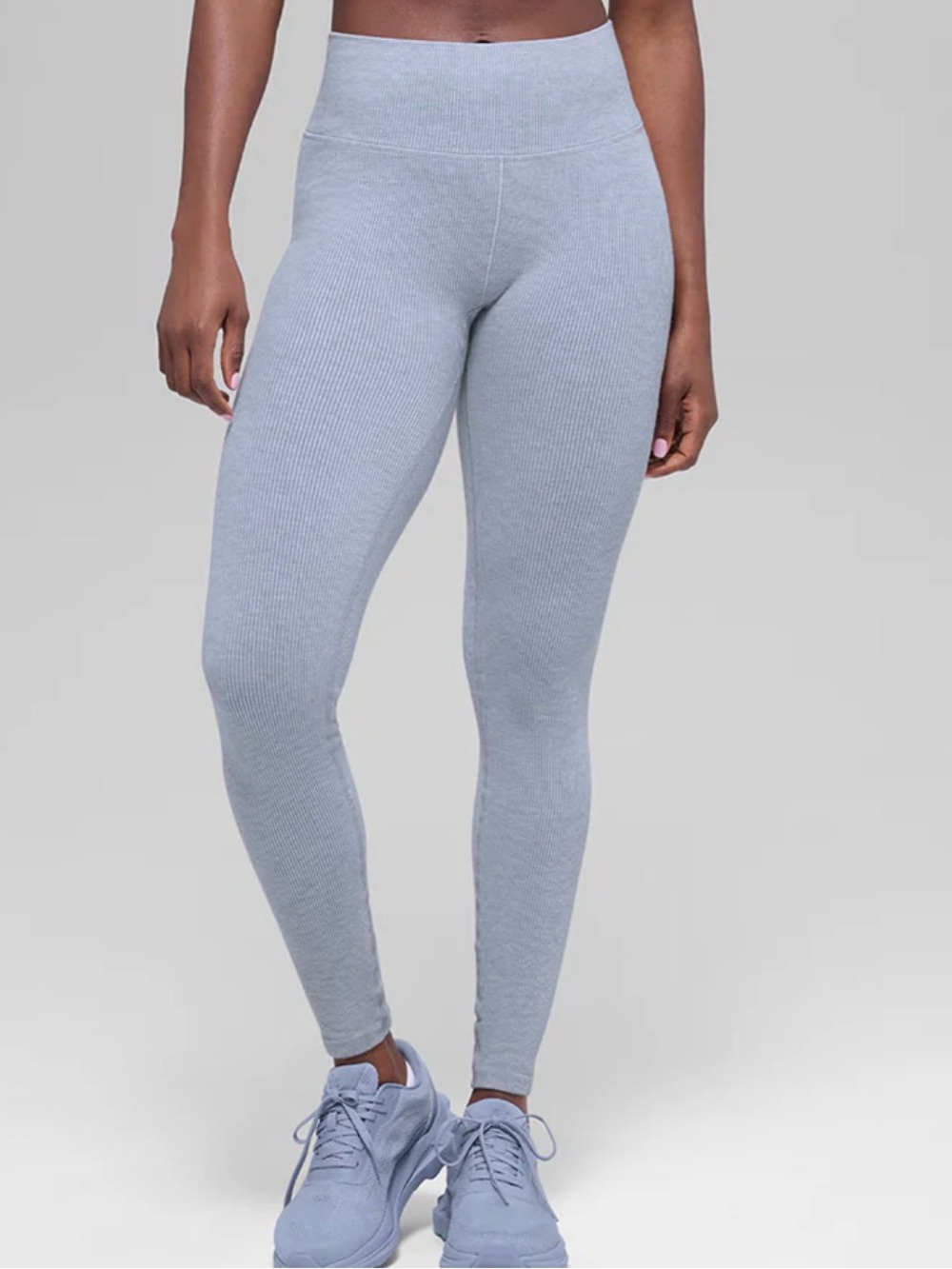 ALO Yoga Ribbed High-Waist Leggings in grey